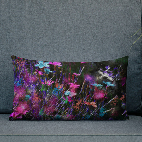 Premium Pillow - Phlox Party by Night by Lidka Schuch