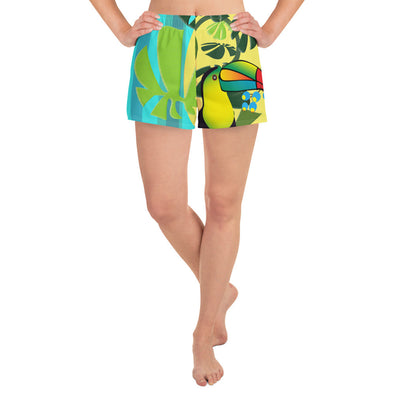Shorts, Relaxed Fit - Spiral Toucan by Lidka Schuch