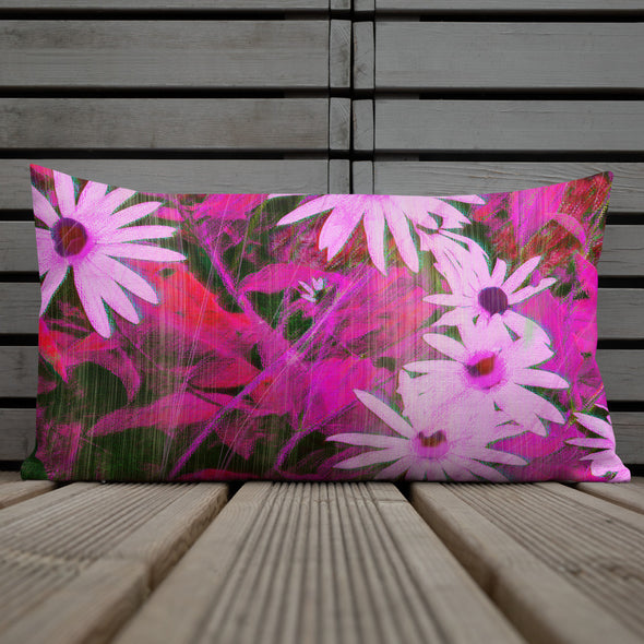 Premium Pillow - Very Pink Susans by Lidka Schuch