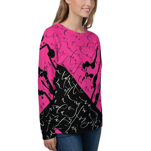 Sweatshirt, Unisex - Yesterday in Hot Pink by Barbara Galinska (BaGa)