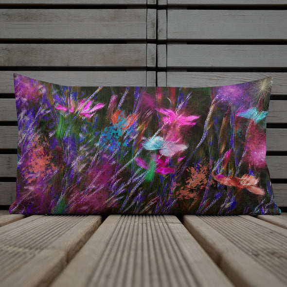 Premium Pillow - Phlox Party by Night by Lidka Schuch