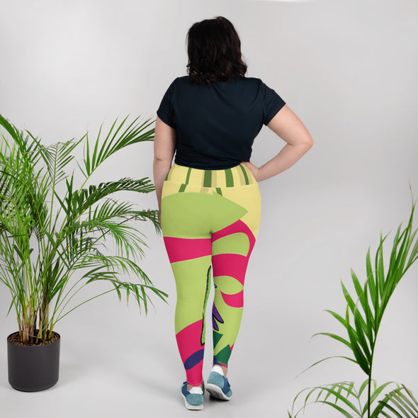 Leggings, Plus Size, Full Length, High Rise - Sweethearts 2 by Lidka Schuch