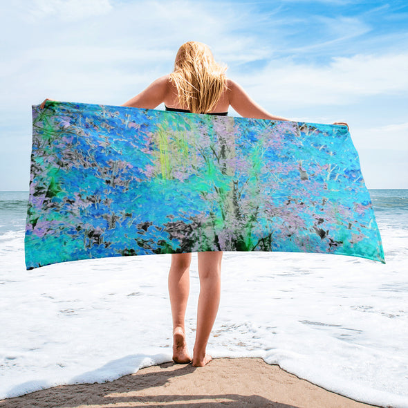 Beach Towel - Maples in Blue by Lidka Schuch