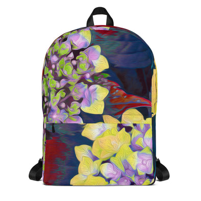 Backpack - Yellow Hydrangea by Lidka Schuch