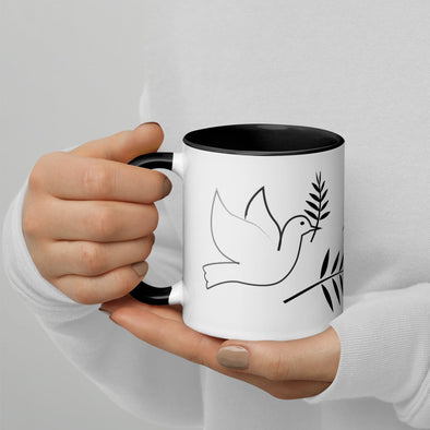 Mug with Color Inside - Make Peace by Lidka Schuch
