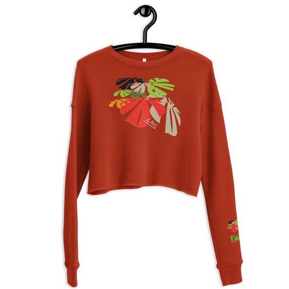 Crop Sweatshirt - Happy Monstera by Lidka Schuch