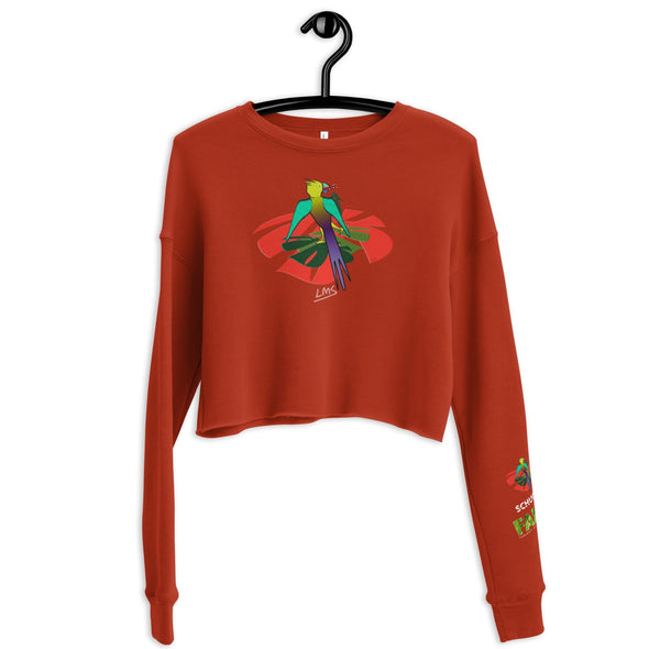Crop Sweatshirt - Drunk on Berries by Lidka Schuch