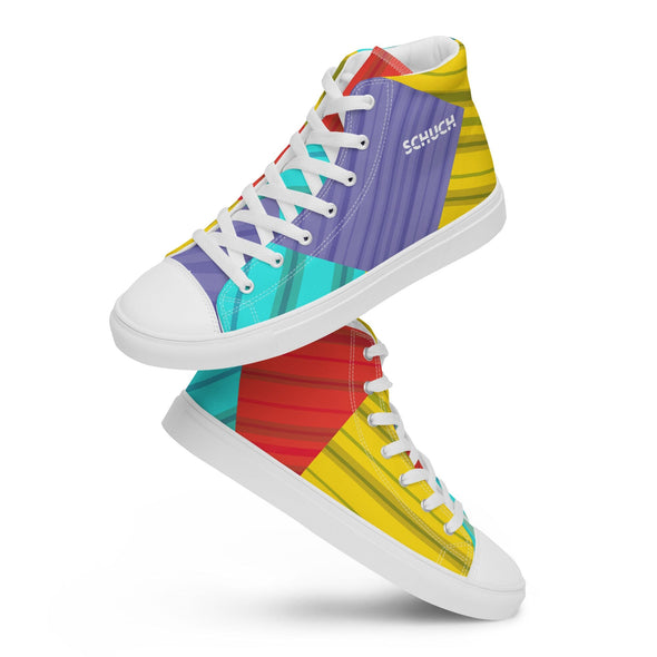 Women’s High Top Canvas Shoes - I Love Stripes by Lidka Schuch