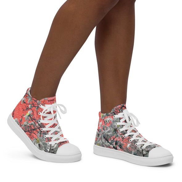 Women’s High Top Canvas Shoes - Magnolia by Lidka Schuch