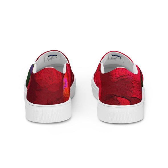 Women’s Slip On Canvas Shoes - Mandevilla Red by Lidka Schuch