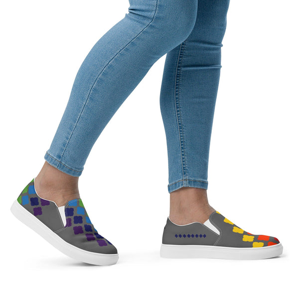 Women’s Slip On Canvas Shoes - Seven Chakras by Lidka Schuch
