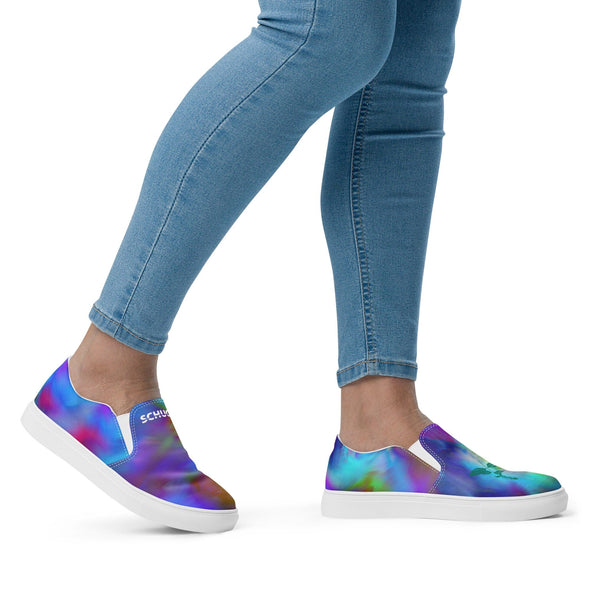 Women’s Slip On Canvas Shoes - Iris and Mint by Lidka Schuch